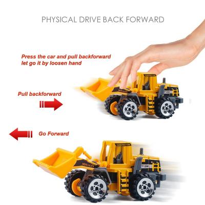 China Small funny toy children pull back alloy engineering vehicle set gift toys simulation plastic toys for sale