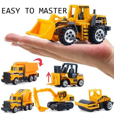 China Safety Children Pull Back Alloy Engineering Vehicle Set Gift Toys Simulation Plastic Toys for sale