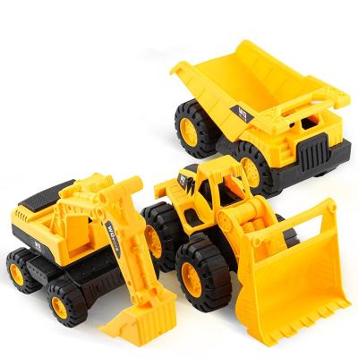 China DurableSafety Large Size Engineering Inertia Truck Toys Grab Bulldozer Dump Truck Beach Toys for sale