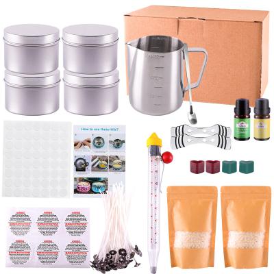 China Festival Stuff Complete DIY Candle Making Kit Create Color Dye Cotton Wick Full Wax Strong Scented Candles Soy Beginners Set for sale