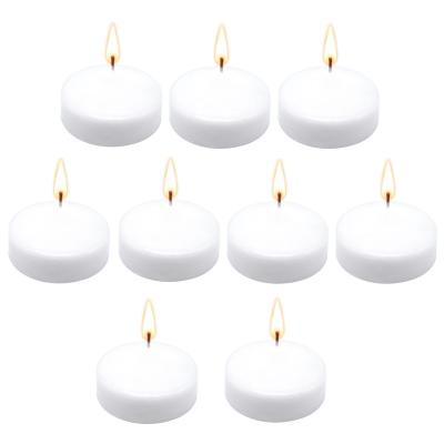 China Birthdays Set Of 36pcs 3in Royal Luxury Decor Unscented White Smokeless Floating Paraffin Wax Eco-Friendly Candle For Cylinder Vases for sale