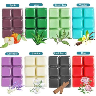 China Making Amazon Scented Candle Hot Selling Colorful Transparent Top Block Natural Eco-friendly Square Block DIY Candle Soy Wax Scented Cube for sale