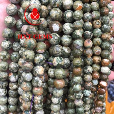 China 2022 Natural Wholesale High Quality Natural Round Beads Wholesale Rhyolite Stone Beads for sale