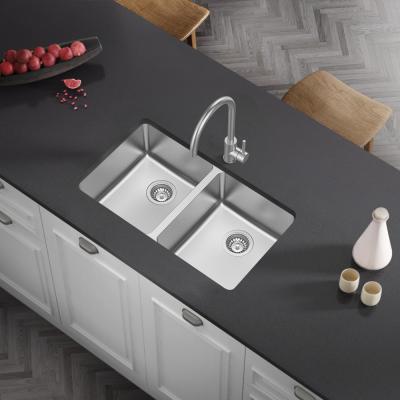 China Supplier Japan Pakistan Dubai Stainless Steel Topmount Kitchen Sink Without Double Double Faucet Manufacturer In Singapore for sale