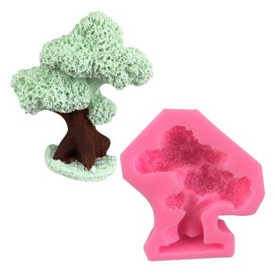 China 2021 Washable tree shape candle soap fondant silicone mold for gypsum mold for sale