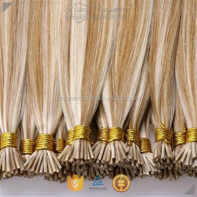 China Piano Colors Silky Straight Double Cuticle Indian Remy Human Hair Pulled Itip Extensions for sale