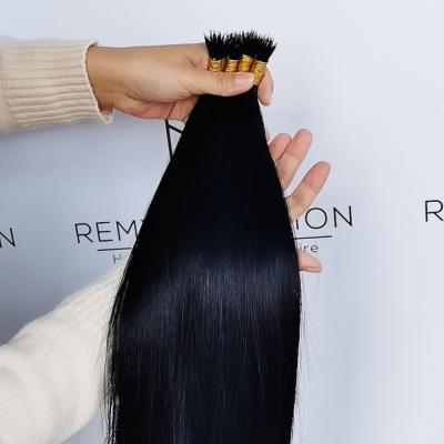 China Silky Straight Wave Remy Virgin Hair Factory Price Russian Wholesale Ring Tip Keratin Hair Nano Extensions for sale