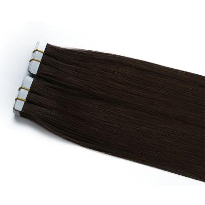 China #2 Dark Brown Straight Unprocessed Seamless Skin Weft Tape Hair Extension Real Hair Tape Extension for sale