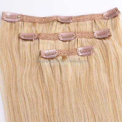 China Cheap Silky Straight Remy Hair Wave Clip In Piano Colors / Ombre Hair Extensions for sale