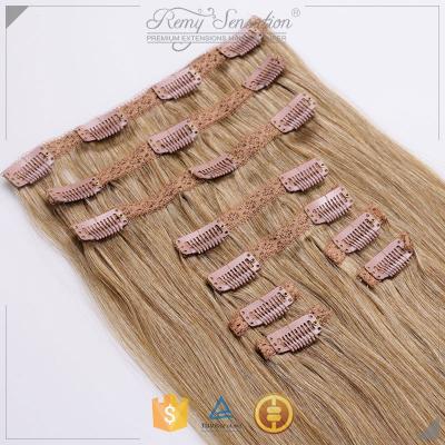 China Wholesale Silky Straight Wave No Tangle Cuticle Aligned 100% Brazilian Hair Clip In Hair Extensions for sale