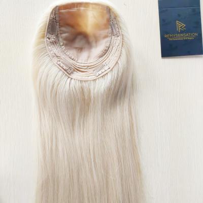 China Natural Brazilian Remy Hair Replacement Systems, Jewish Wig Hair Silk Base Hairline Silk Top Hairpiece For Women for sale