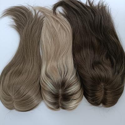 China 100% Good Quality Soft Hair Topper For Alopecia Women, Silk Low Top Silicone Lace Topper for sale