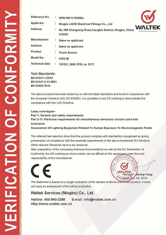 CE - Ningbo Lgdd Electrical Fittings Co., Ltd.