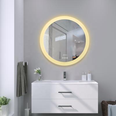 China Manufacturer Round Smart Mounted Color Changing Eclectic Chinese Bedroom Bathroom Waterproof Led Wall Mirror for sale