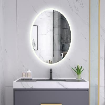 China Illuminated No Dark Area Function Size Customization Dial Cheap Nordic Mirror Led Bathroom Mirror Oval for sale