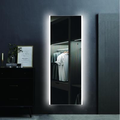 China 2021 Transitional Hot Selling Clothing Store Home Dressing Room LED Lighted Integral Mirror With Frame for sale