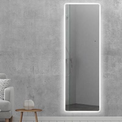 China Hot Selling Lighted Led Dressing Mirrors Vanity Led Lighted Full Floor Standing Mirrors Wall Mounted for sale