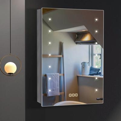 China Modern Bathroom Dresser Light LED Smart Bathroom Mirror Cabinet With Vanity Mirror for sale