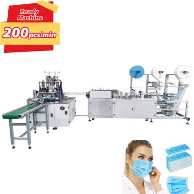 China Full automatic 3 ply hotels disposable medical facemask nonwoven fabrics surgical face masks making machine production line for sale