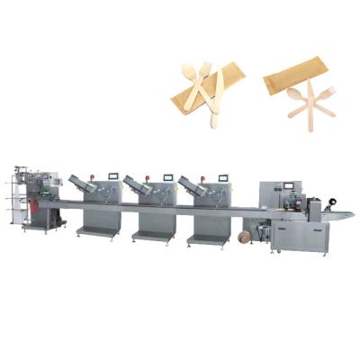 China Automatic Commodity Cutlery Set Packaging Machine / Spoon And Fork Packing Machine for sale