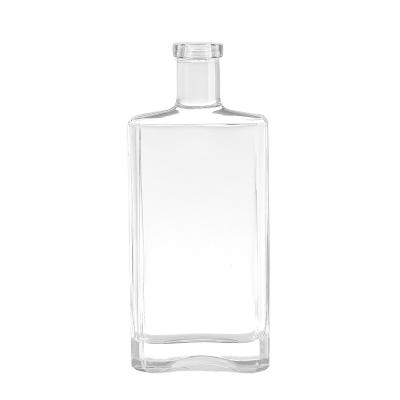 China Small-sized-mouth products luxury transparent creative glass wine bottle new arrival household goods wine glass bottle good flat sale for sale