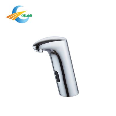 China Metered Faucets Deck Mounted Touch Sensor Electronic Automatic Bathroom Faucet for sale