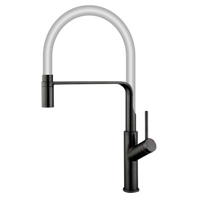 China Sense Faucets Stainless Steel Magnetic Pull Out Hot Cold Kitchen Sink Water Tap Mixer Black Kitchen Faucet for sale