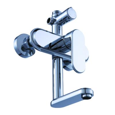 China With Slide Bar Style Natural Porcelain Bathroom Faucets Bathroom Shower Faucet Set Bathtub Shower Faucet Silver for sale