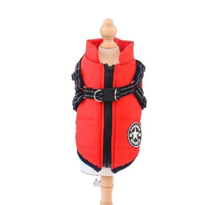 China Stocked Dog Winter Clothes Vest Wholesale Dog Cat Clothes Pocket Zipper for sale