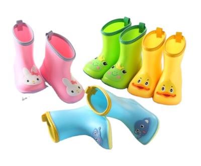 China CUSHIONING Cartoon Dinosaur Kids Plush Warm Detachable Rain Boots for sale