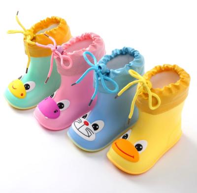 China CUSHIONING Anti Slip Warm and Detachable Plush Dinosaur Waterproof Children's Cartoon Rain Boots for sale