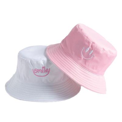 China Character Leisure Hot Selling Fashionable Smile Hat All Season Parent-child Sun Cotton Top Soft Outdoor Fisherman Hats Bucket Hats for sale