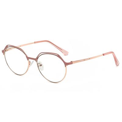 China Wholesale modern women's sexy glass frames BOM 2021 fashion optical optical frames double rim eyewear ladies metal glasses frames for sale