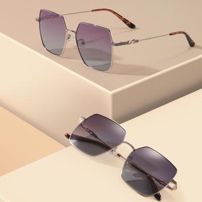 China Fashion Sunglasses Metal Frame Retro Polarized Glass Cycling Sun Glasses Made In Italy Fashionable UV Protection Men Women Sunglasses for sale