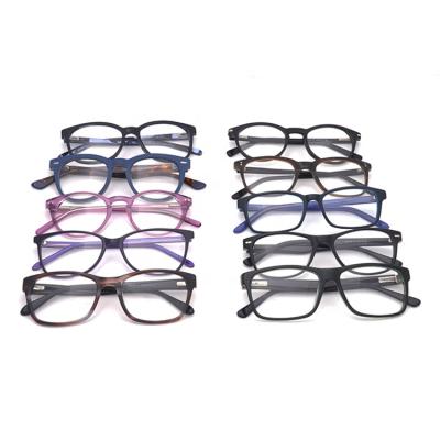 China Fashionable Cheap Eyewear Optical Frame Acetate Stock Mixed Models Wholesale Fashion Eye Wear for sale