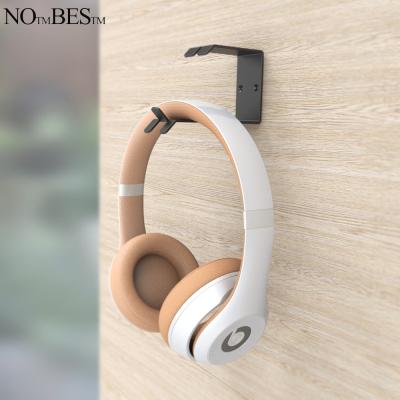 China For Durable Earphone Metal Hanger Under Desk Gaming Headset Wall Mount Hook Earphone Holder for sale