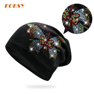 China Easily Transferred Onto Custom Hot Apparel Bling Fix Butterfly Rhinestone Transfer Design For Hat for sale