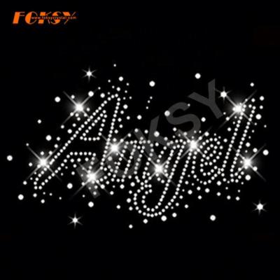 China Elegant Flatback Dresses Crystal Angel Patterns Stones For Evening - FOKSY for sale