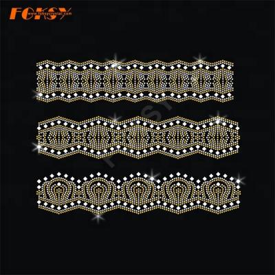 China Easily Transferred To Clothing Aso Oke Hot Fix Rhinestone Pattern For Nigerian Traditional Yoruba Wedding Garment for sale