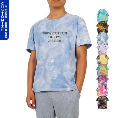 China Cheap custom drop shoulder unisex anti-pilling cotton tie dye vintage oversized t-shirt for sale