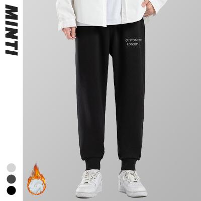 China Wholesale Custom Anti-static Plain Empty Velvet OEM Print Logo Print Logo Heavy Sporty Mens Womens Fleece Sports Gym Jogger Sweatpants for sale