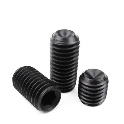 China Stainless Steel Black Oxide Flat End Hex Socket Set Screw for sale