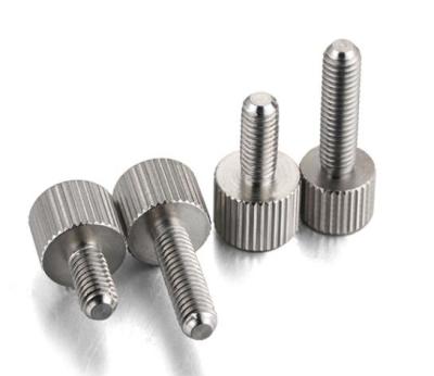 China Stainless Steel M2 M3 M4 Stainless Steel Knurled Head Thumb Screw Slotted Knurled Thumb Screws for sale