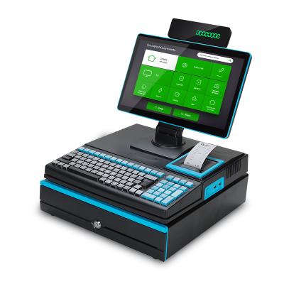 China wifi/bluetooth/speaker pos system with keyboard cash rigister billing machine with cash drawer pos machine android for sale