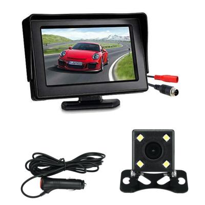 China Waterproof Display Adjustable Rear Reversing Angle 4.3in IR Radio Parking Camera and LCD Monitor View Kit for sale