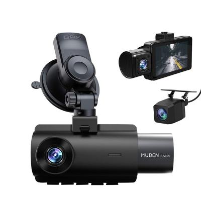 China DVR 1080P Front and Rear 3 Lens Car Dash Cam Recorder G Sensor DVR Camera Video for sale