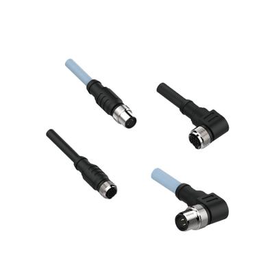 China Automotive & 2 3 4 5 8 12 17pin IP67 A-code M12 Industrial Waterproof Male Female Cable Connector For Industrial Site for sale