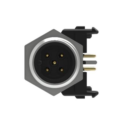 China M12 5PIN Automation Male Angled Un-coded Circular Connector Waterproof for sale