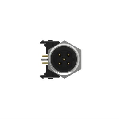 China Angled TPU M12 5PIN Male Circular B-Coded Connector Waterproof for sale