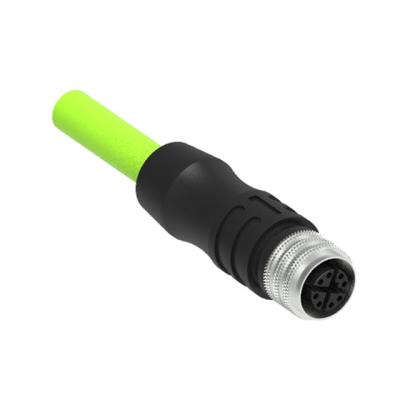 China Industrial& Waterproof Automation Pins M12 8 X Code Ethernet/IP Straight Circular Connector With CAT6 Cable for sale